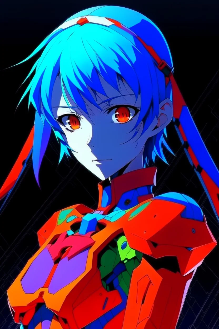 rei evangelion cybercore style