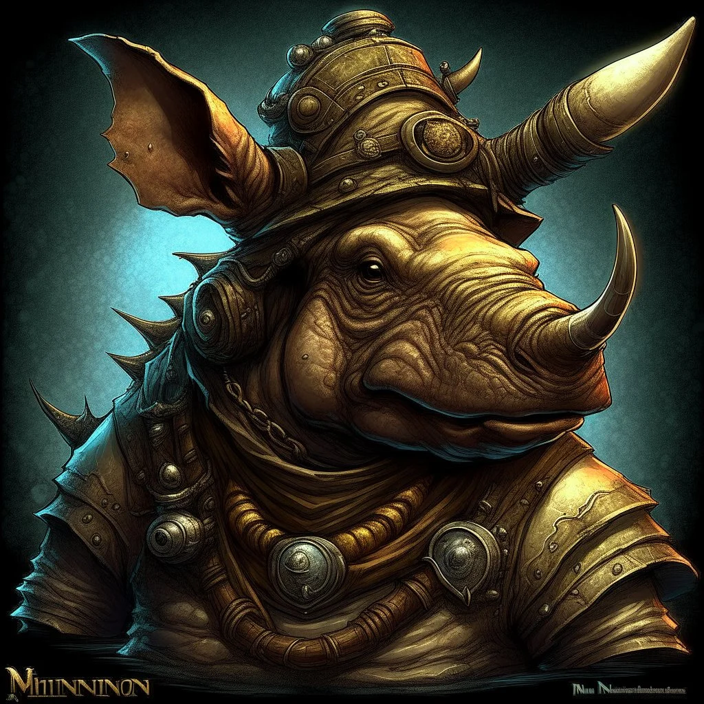 Rhino-man pirate fantasy digital art