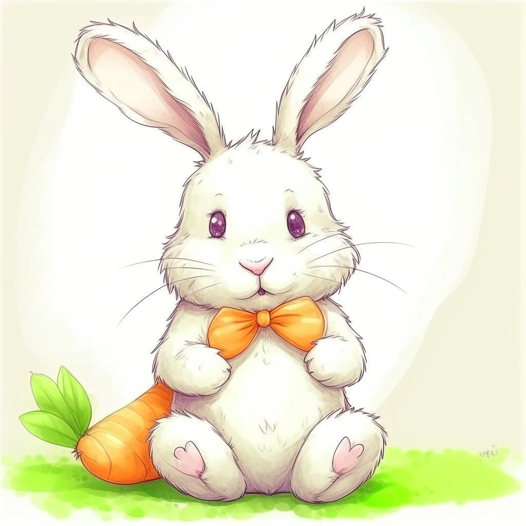 Coloring page outline of cartoon rabbit with carrot. Vector illustration,  coloring book for kids. Stock Vector | Adobe Stock