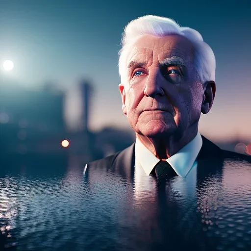 Leslie Nielsen naked gun, closed eyes, rtx, reflection, 8k, glow, winning photography, caustics