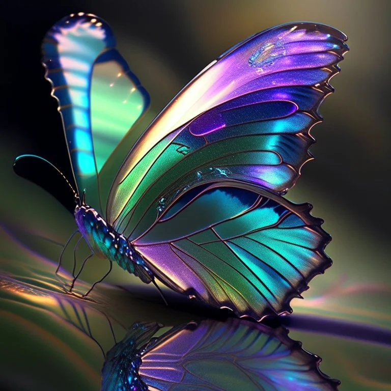 iridescent butterfly