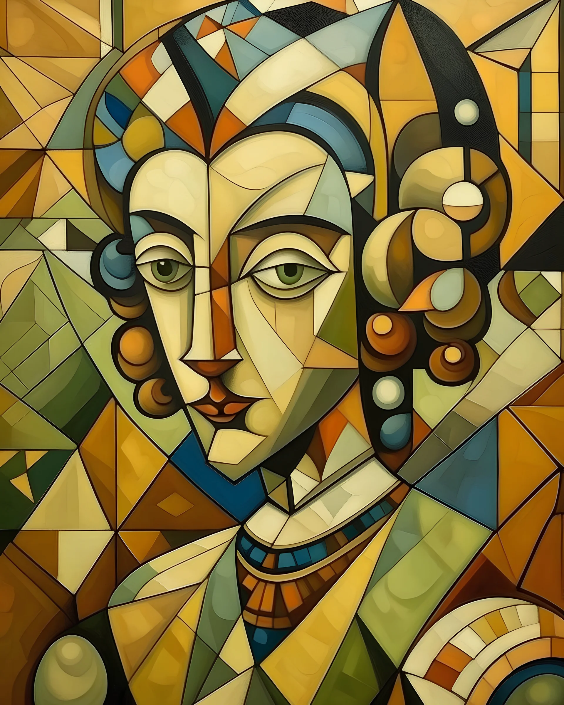 18 century lady ant gentleman in cubism