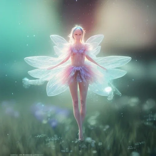 one big crystal subtle flower in a galactic ambiance with a beautiful girl fairy, transparent petals, delicate colors, in the foreground, full of details, smooth，soft, shine light atmosphere, light effect，vaporwave colorful, concept art, smooth, extremely sharp detail, finely tuned detail, ultra high 3d depth, definition,incrate detail, 8 k, unreal engine 5, ultra sharp focus