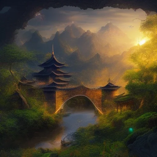 02 - nature, chinese landscape, darkness, mother Earth, good and evil