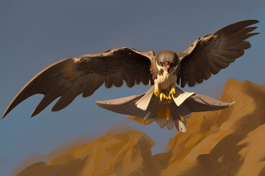 falling falcon by Andrea del Sarto