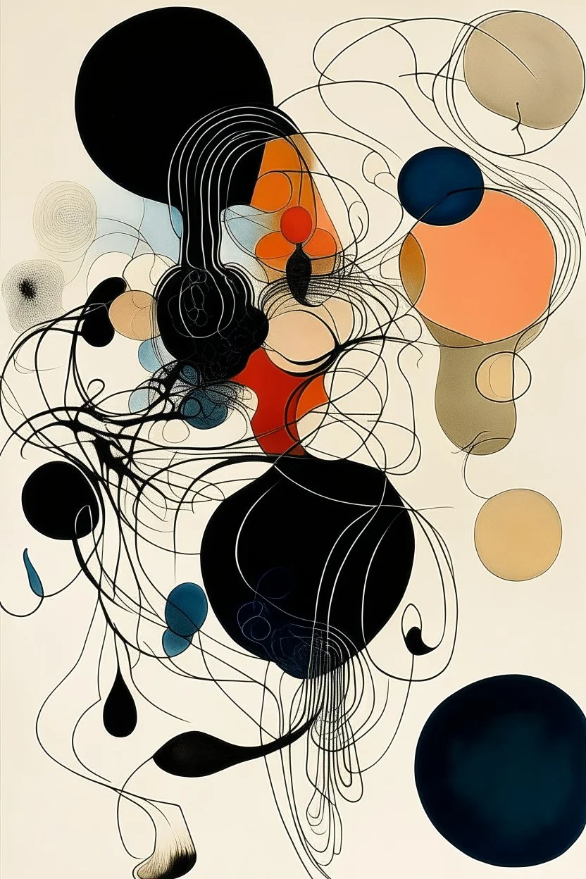 The curse of adverse suggestion, abstract surrealism, by Victor Pasmore and Tracey Adams, mind-bending illustration