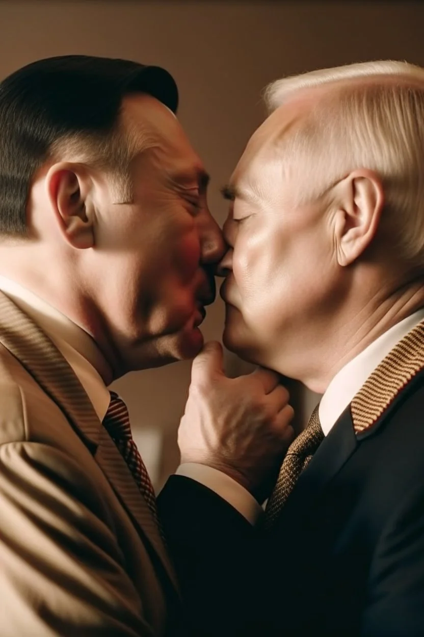 4K full details, photo, Vladimir Putin kissing Hitler, the Russian president is in the middle of a fight.