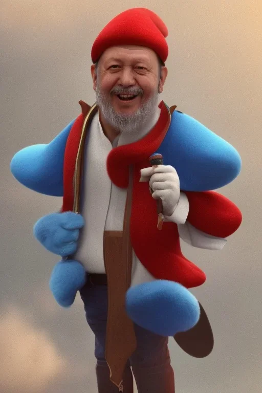 Recep Tayyip Erdogan As Papa Smurf