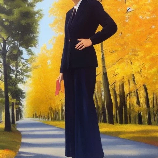 Full body portrait, painting, medium shot lady wasei-eigo