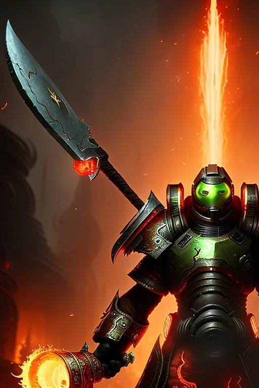 1boy, A new Doom Eternal monster, Splash Art, Riot Games Entertainment, boka, 8k