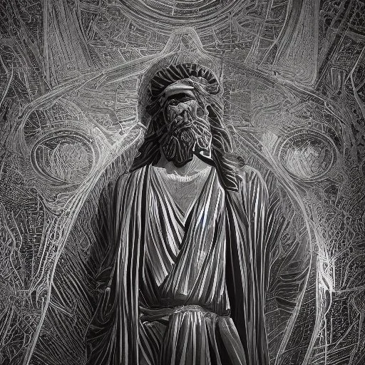 line toned, hedcut, wsj style, statue of cruicified Jesus of Liberty with a beard and wearing a cross and hanging from a cross, The statue male, hyperdetailed intricately detailed photoillustration ink drawing dystopian 8k resolution entire body of the statue is in the picture. digital illustration telephoto lens photography , same colors as the us treasury's one dollar bill, crucified"