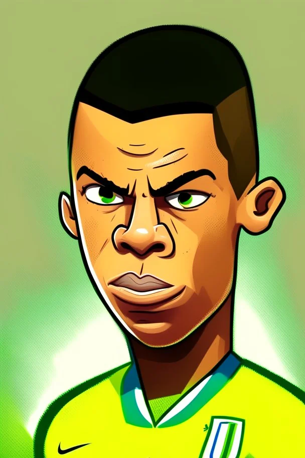 Ronaldo Brazilian soccer player ,cartoon 2d