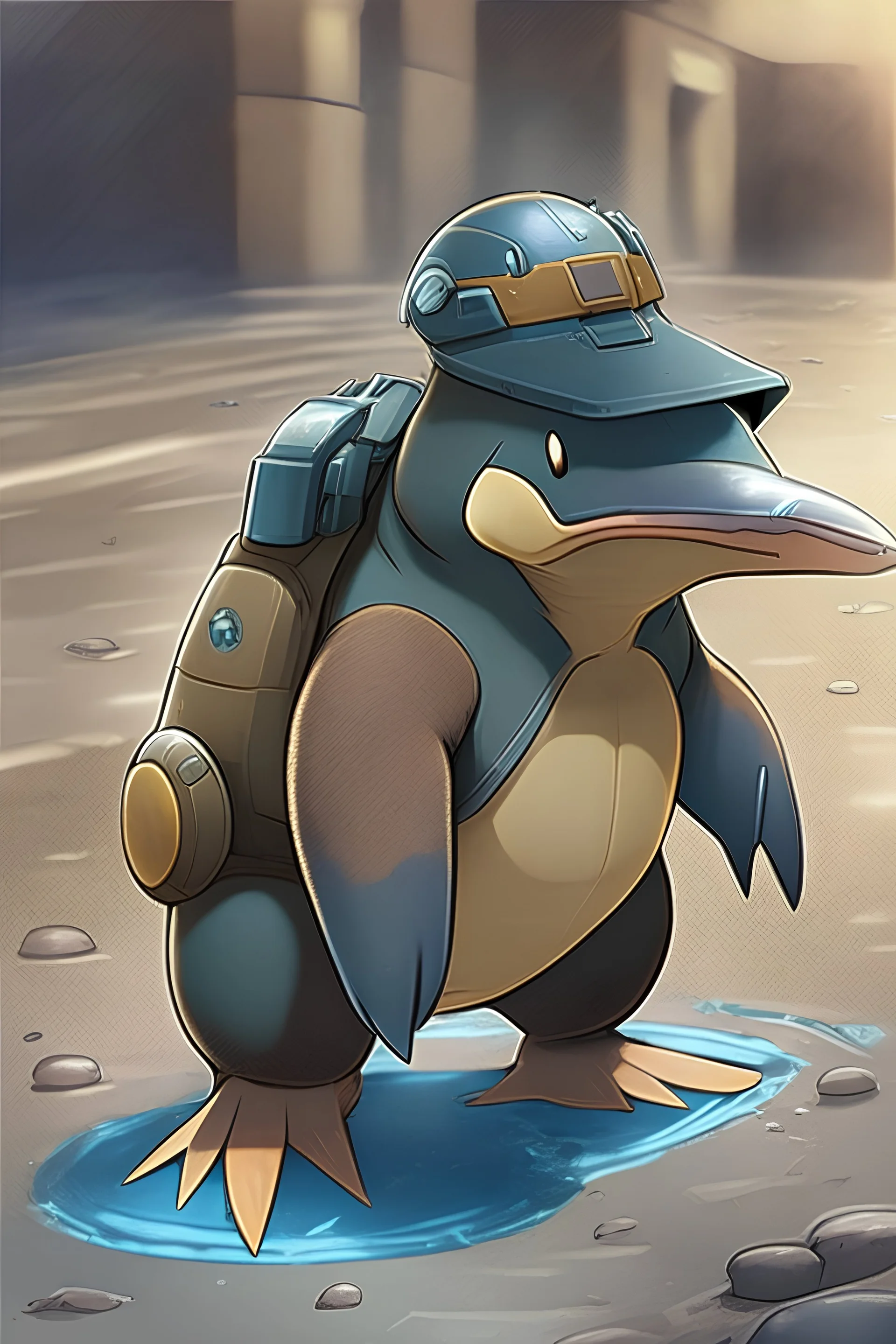 Posion, ground type platypus pokemon on mission, agent cap
