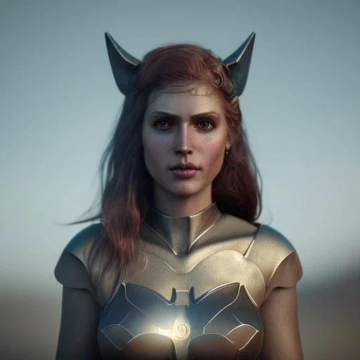 analog style, Celtic goddes, portrait, simmetric eyes, ambient, batgirl wearing outfit, ultra realistic photo, unreal engine