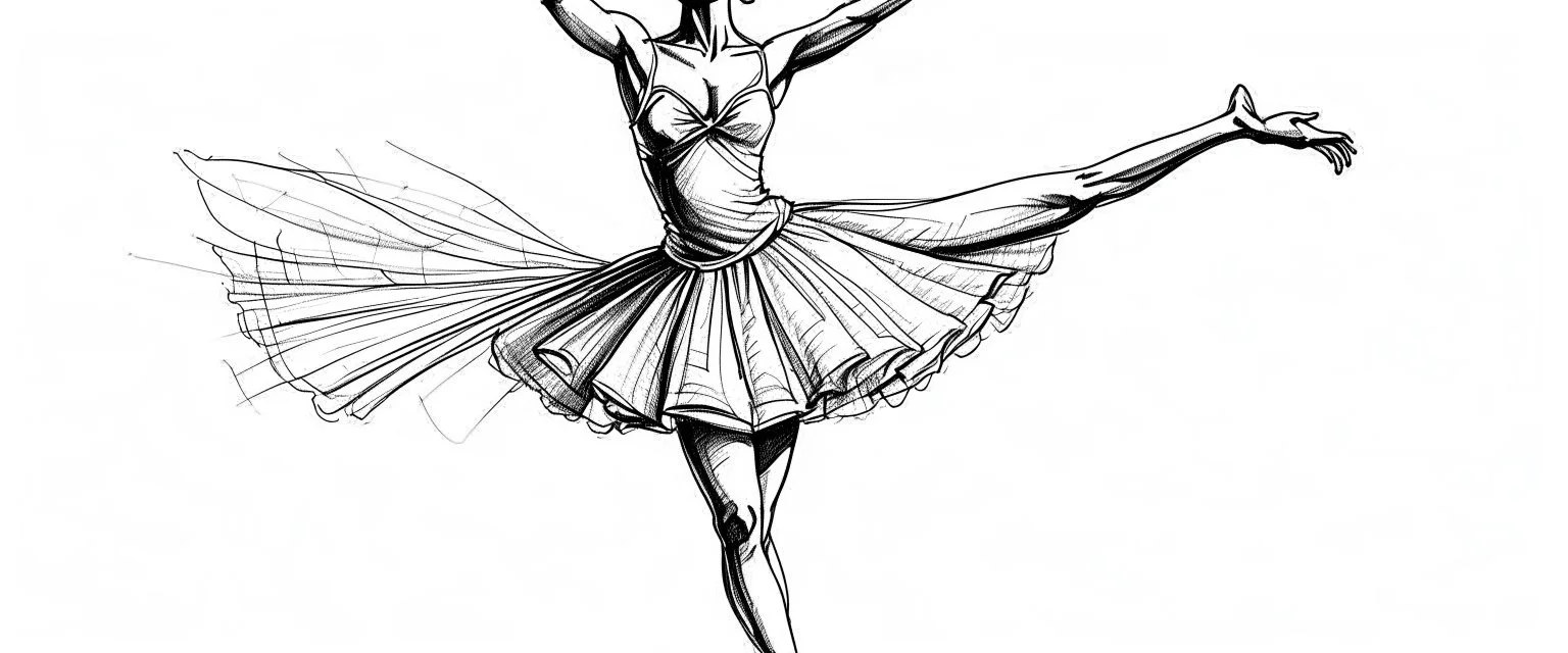 Ballerina drawing sketches
