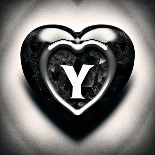 grey and black stone heart-shaped, with antique keyhole inside, on white background