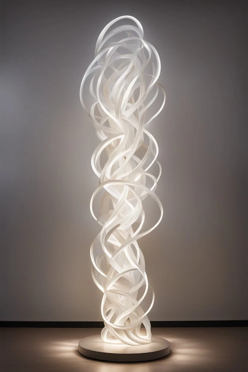 the sculpture is unusual in the form of light