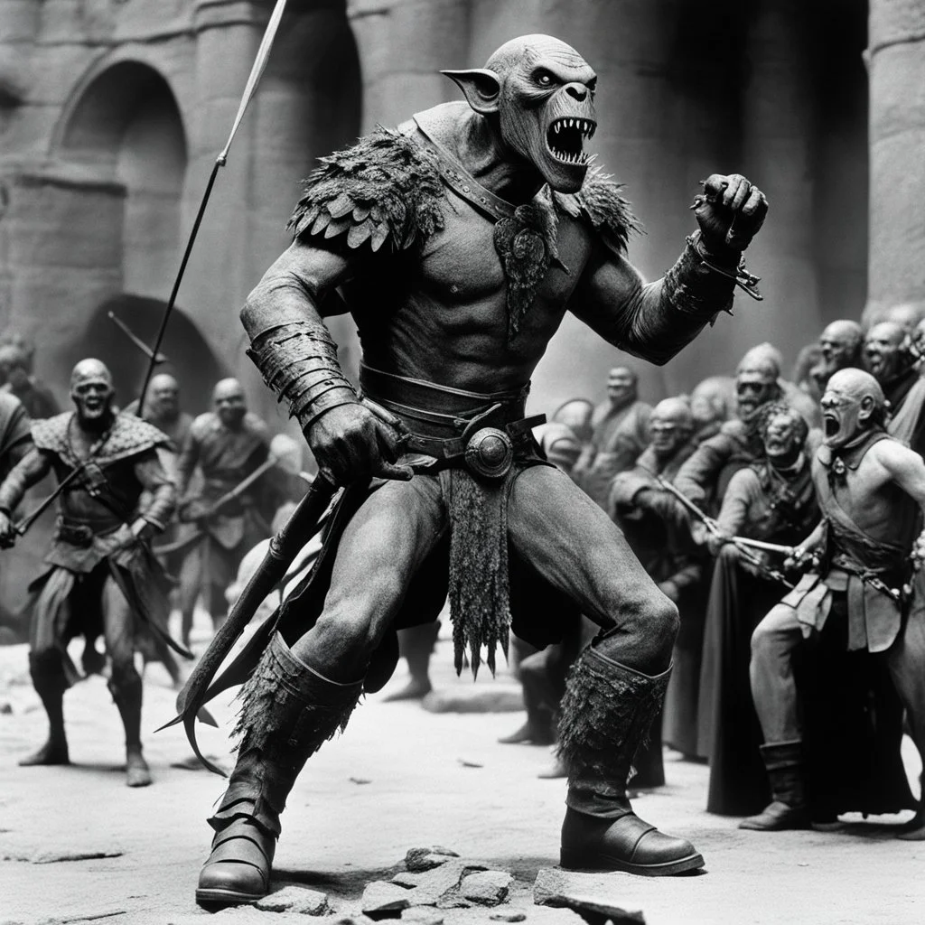 (high res photo by Ray Harryhausen) This vandalistic leader is a true monstrosity