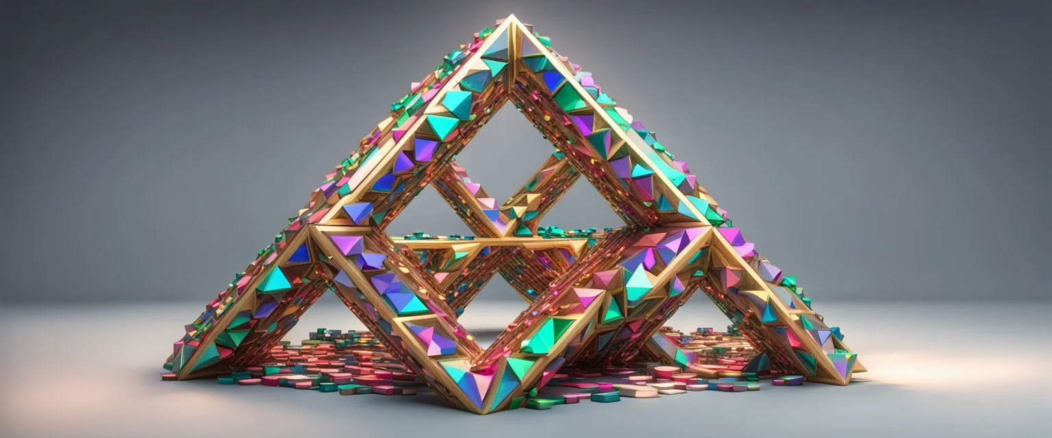 penrose triangle jeweled impossible building