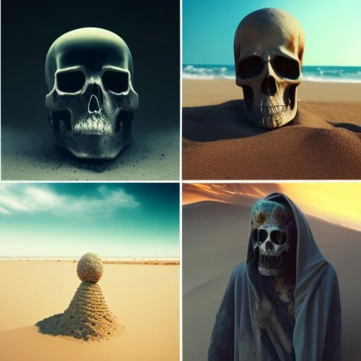 Death, future, sand