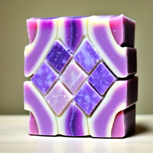 Lavender goat milk soap mosaic