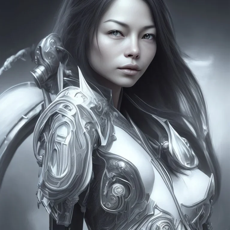 kristin kreuk chun-li, long black hair, perception of mortality, loose morals, angry at society, disappointed by life, Unreal Engine 5, highly detailed, highest quality, digital painting, complex 3d render, unreal engine render, insane detail, intricate photograph quality, magnificent, majestic, highly intricate, Realistic photography, grand hall, wicked throne, holding scepter, crown of barbwire, dark color palette, metallic, highly detailed, highest quality, digital painting