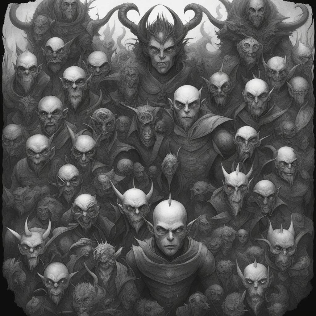 in demonology the minions of hades black and white