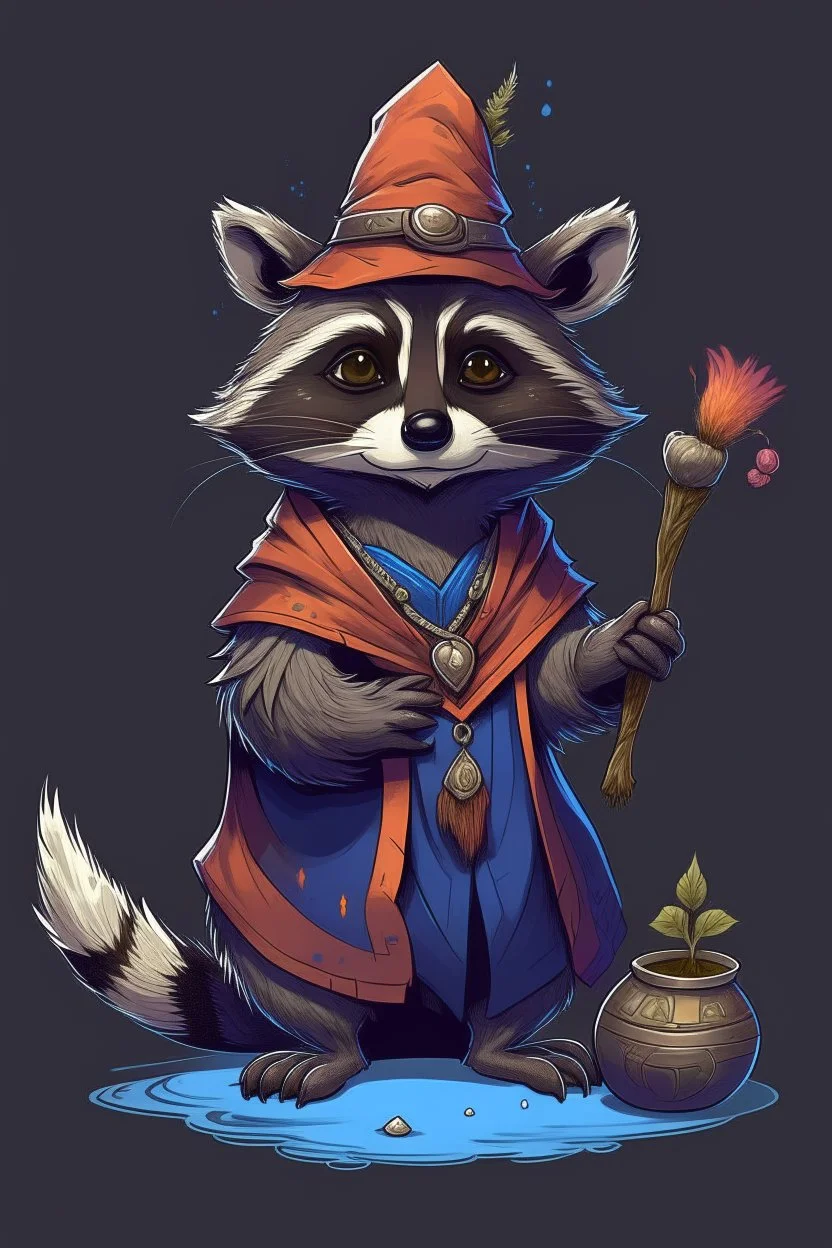 Raccoon wizard