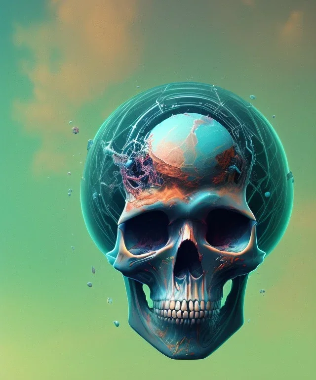 Android skull, full body close up, soft light atmosphere, light effect，vaporwave colorful, concept art, smooth, extremely sharp detail, finely tuned detail, ultra high definition, 8 k, unreal engine 5, ultra sharp focus