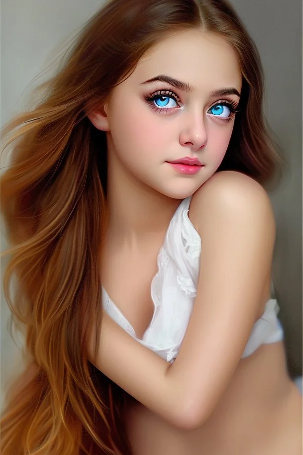 Extremely rich young actress with beautiful eyes,attractive portrait