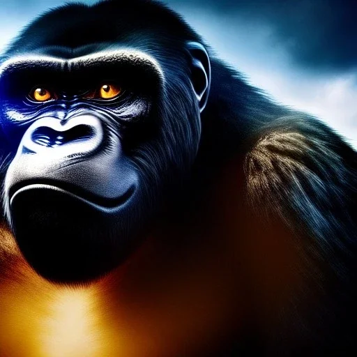 ultra detailed fullbody Drawing of King Kong , extremely detailed digital painting, intrincate, extremely detailed face,crystal clear Big eyes, in the style of Caravaggio, mystical colors , perfectly centered image, perfect composition, rim light, beautiful lighting, 8k, stunning scene, raytracing