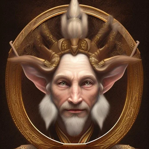 Three eyed boar God portrait