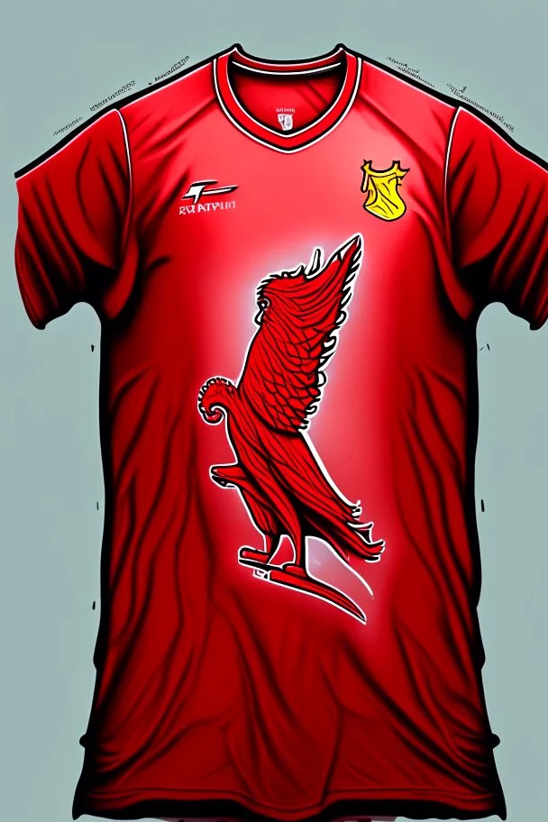 Draw a Liverpool FC T-shirt in 2D