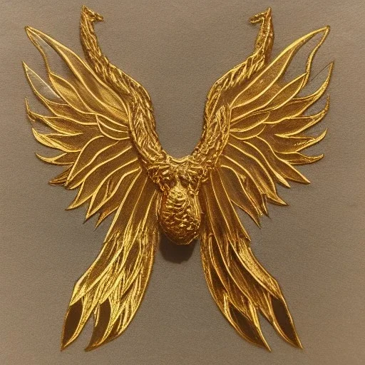 Gold Fox with five tails and wings