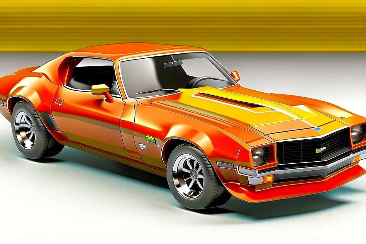 Fotorealistisch 1981 Chevrolet Camaro Z28 brandneu orange