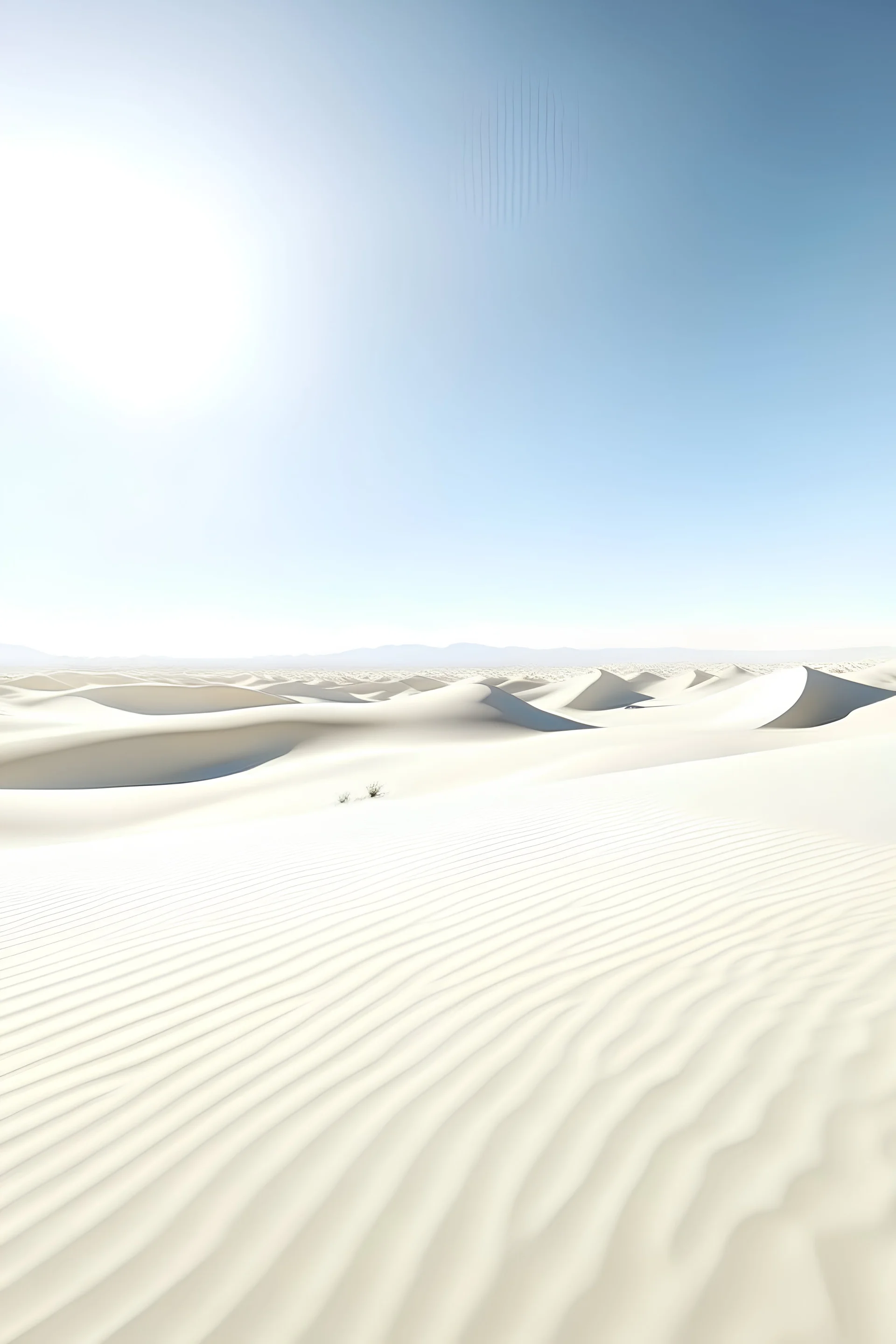 white sunny desert