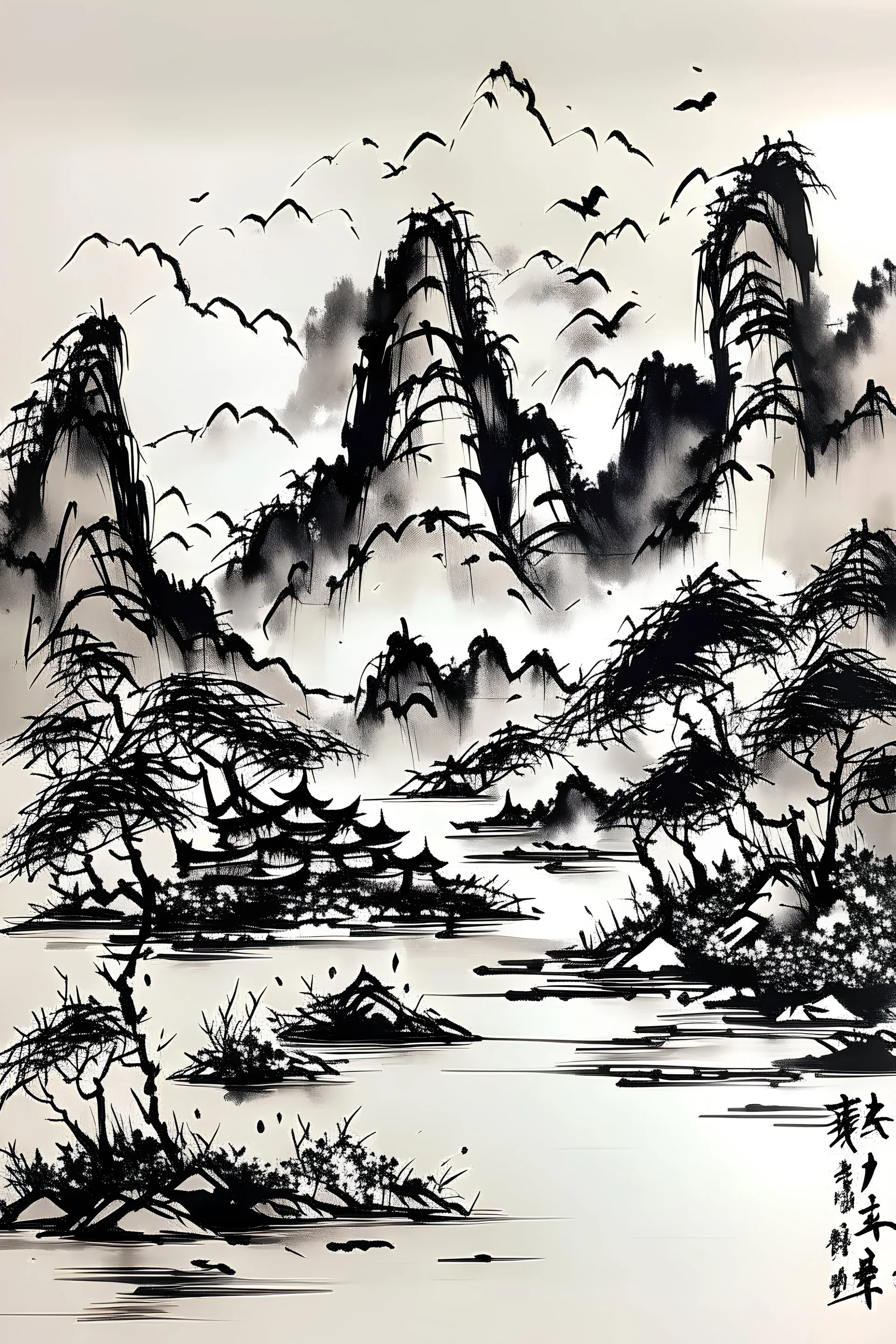 dessin simple encre de chine mille patte