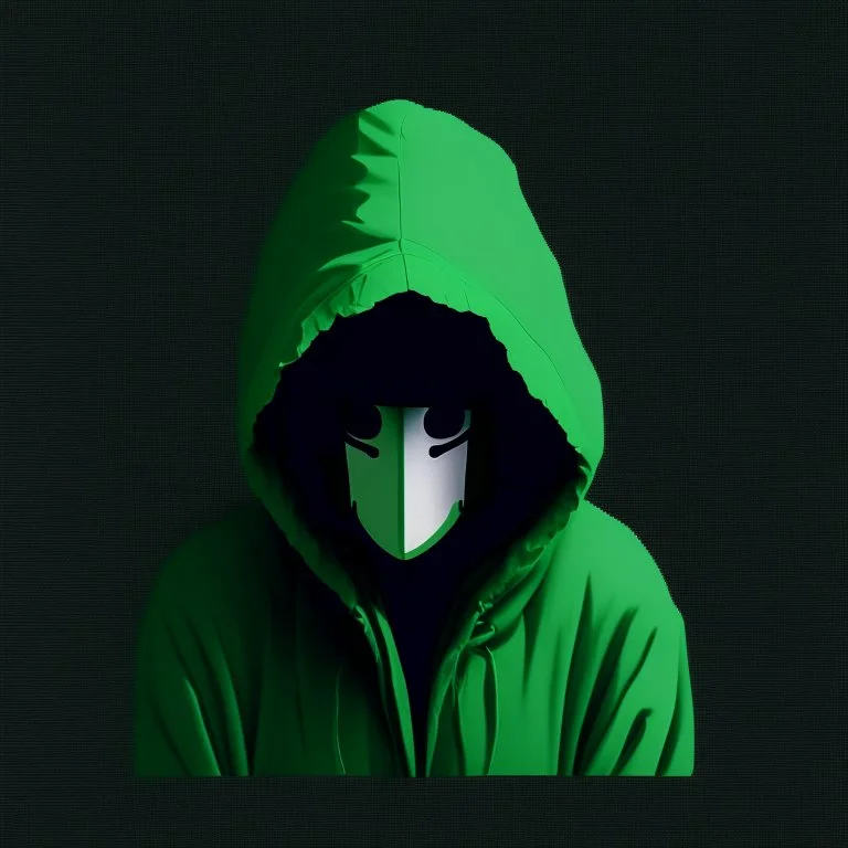 minimalistic, art, green, anonymous mask, no face