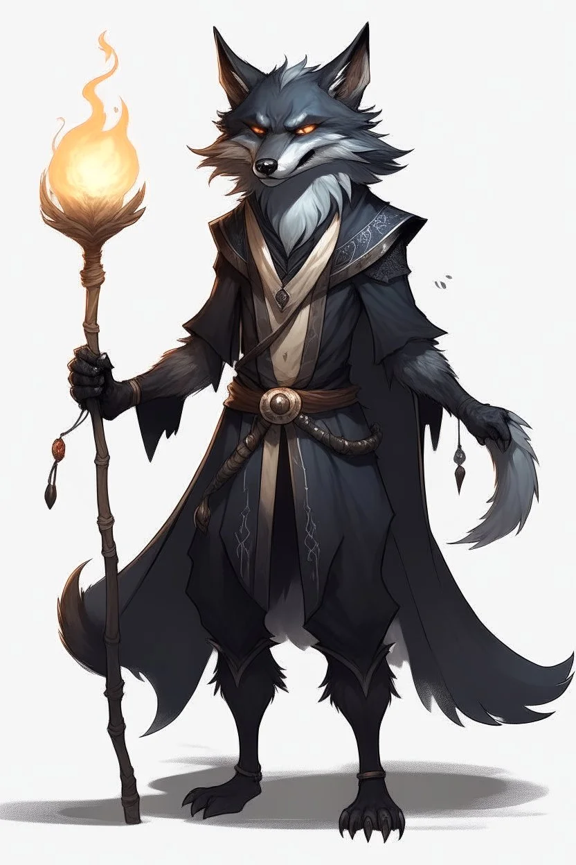 black fox of nine tails humanoid wild magic sorcerer dnd