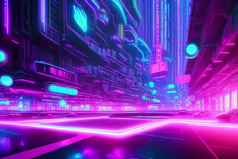 Future City, Neon, Neon Lighting, Cyberpunk, Hyper Realistic, Hyper Detailed,