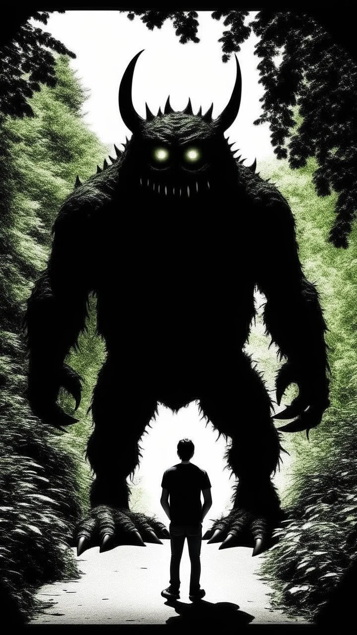 صوره سوداء ويوجد وحش علاق جدا ويضهر القليل منه يعني يكون ضاهر في الصوره