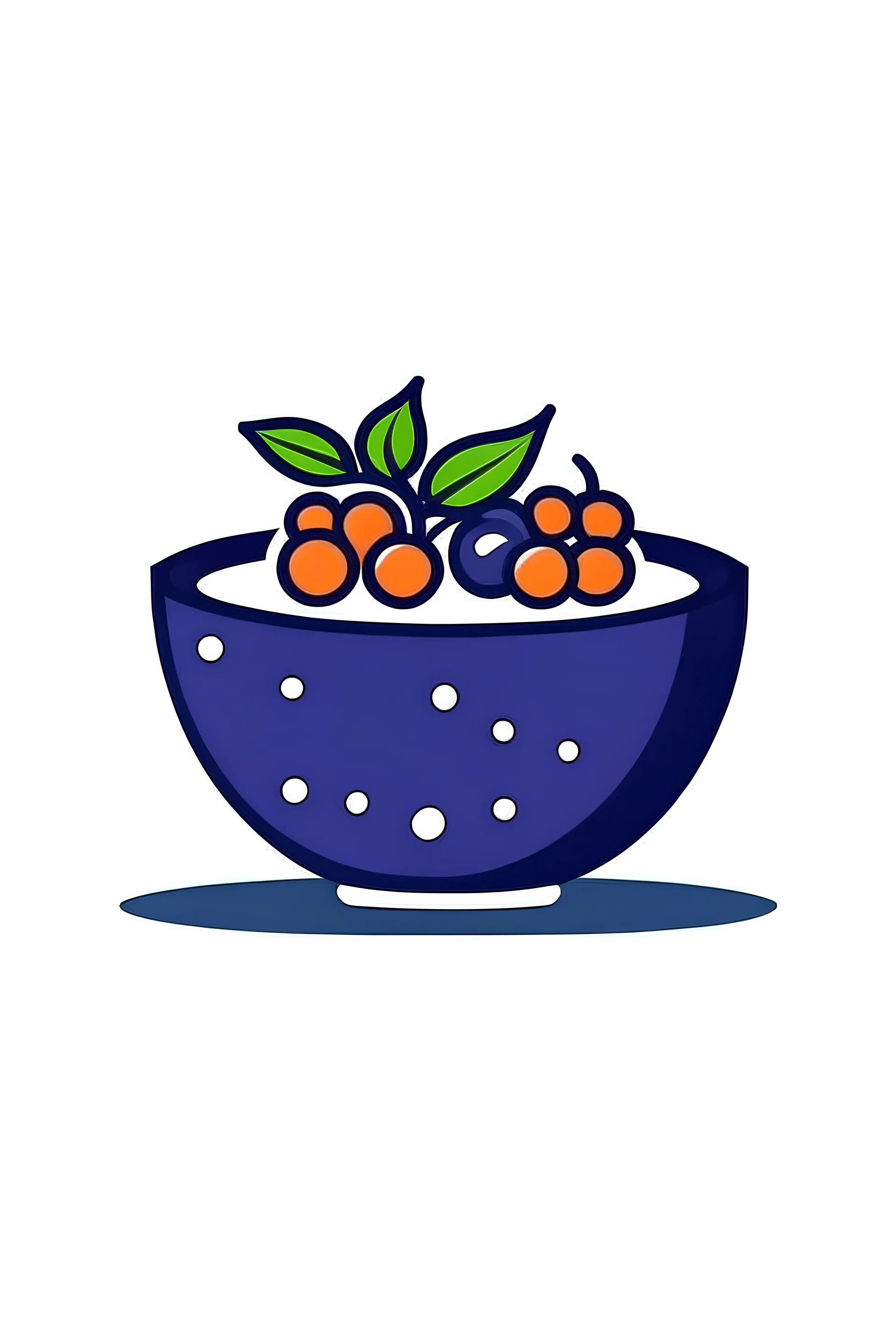 acai bowl cup simple icon product mock up logo design