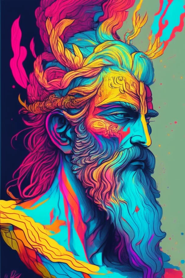 A drawing of a god of color