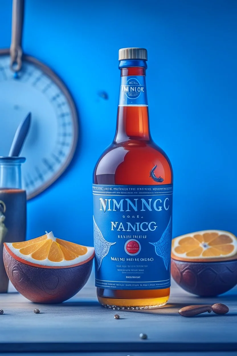 brand campaign for a new drink with orange and chili flavour viking on a viking ship style high resolution with the text VIKING