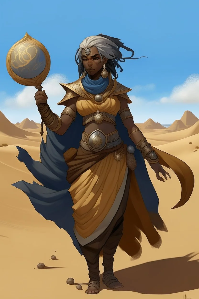 black female sand dune earth genasi sorcerer dnd