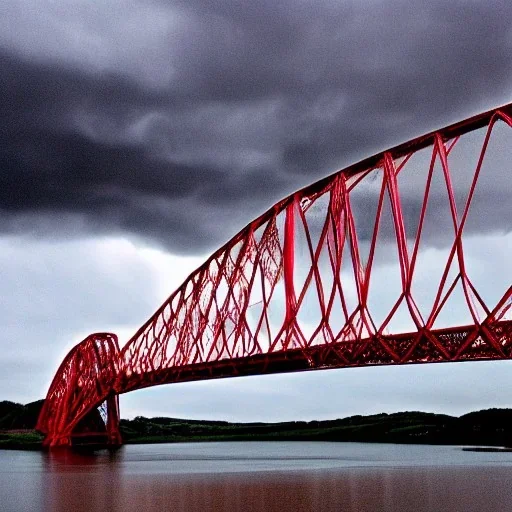  Forth Railway Bridge in stormy weather