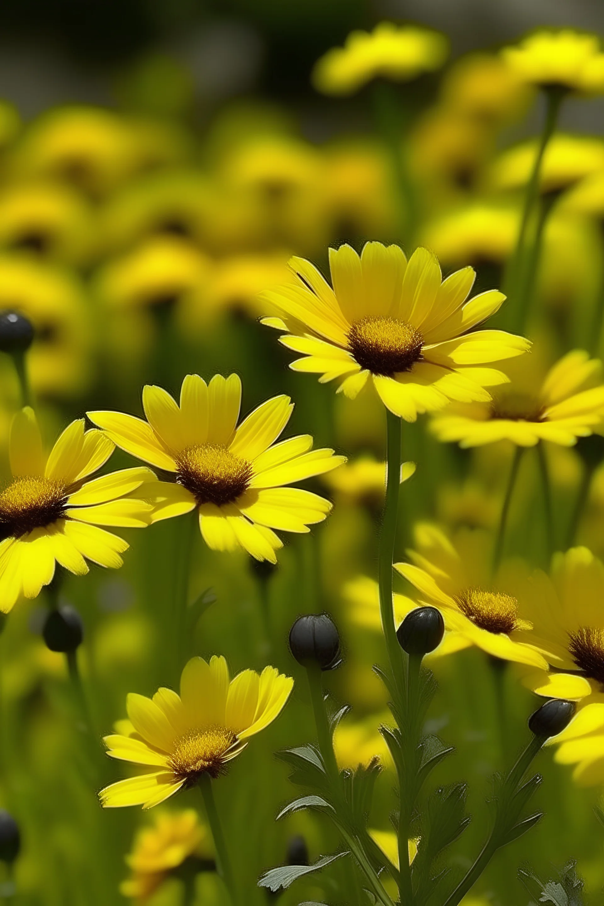 enamorada de las flores amarillas