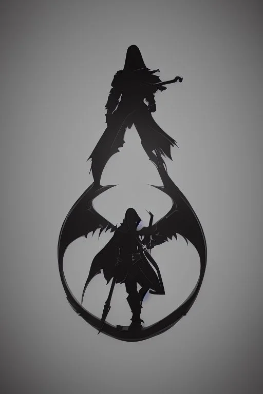 Extremely simple logo representing the shadow of the grim reaper