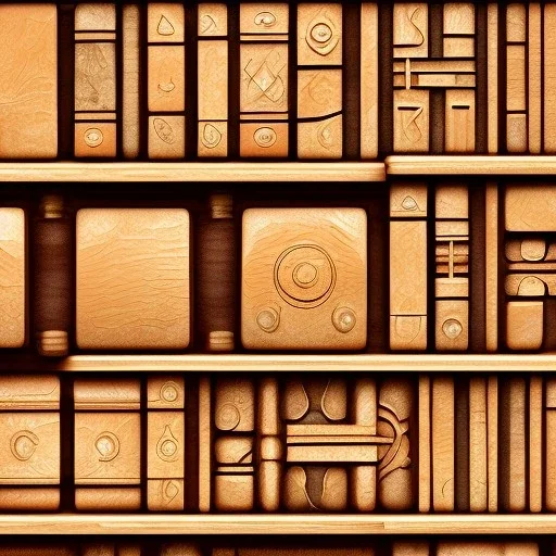 tileable game texture beautiful wooden bookshelves block close up