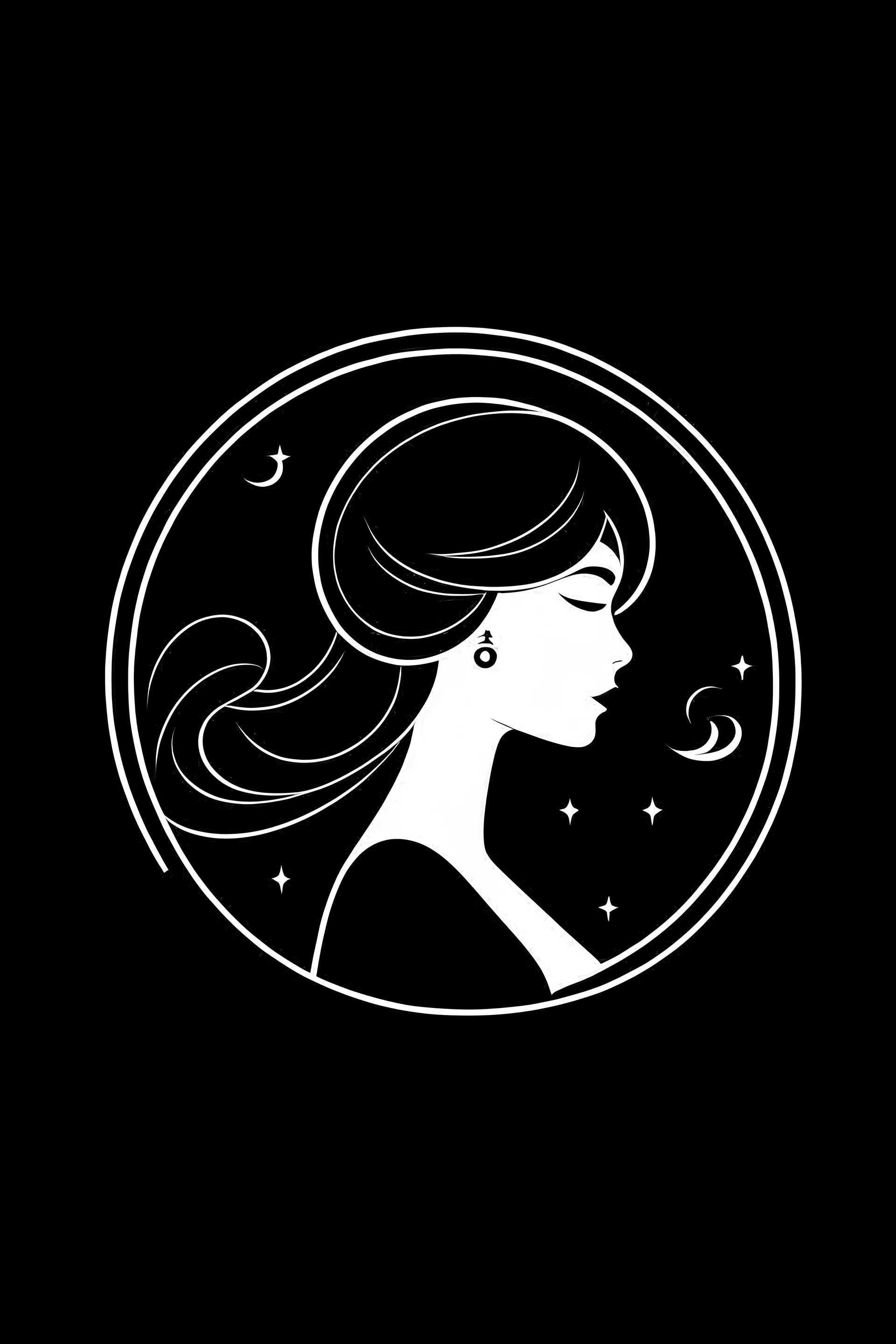 vector logo, simple, black, feminine, perfect composition, popular on behance